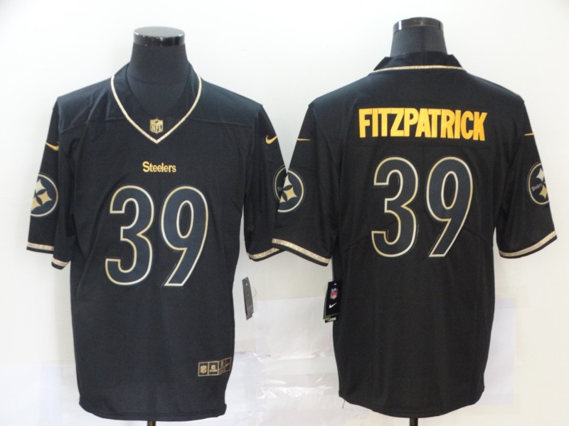 Nike Men Pittsburgh Steelers #39 Limited Black Minkah Fitzpatrick black golden Vapor Untouchable Nike NFL Jersey